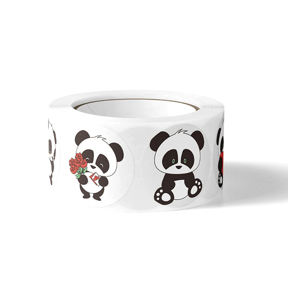 ELMAS Adorable Panda Cartoon Stickers - 100-500pcs Set - Al Masam Stationery LLC