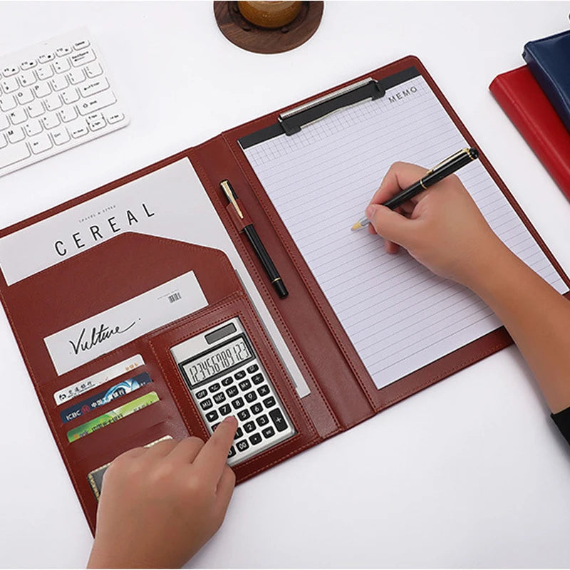 ELMAS Professional PU Leather Portfolio Organizer - Al Masam Stationery LLC