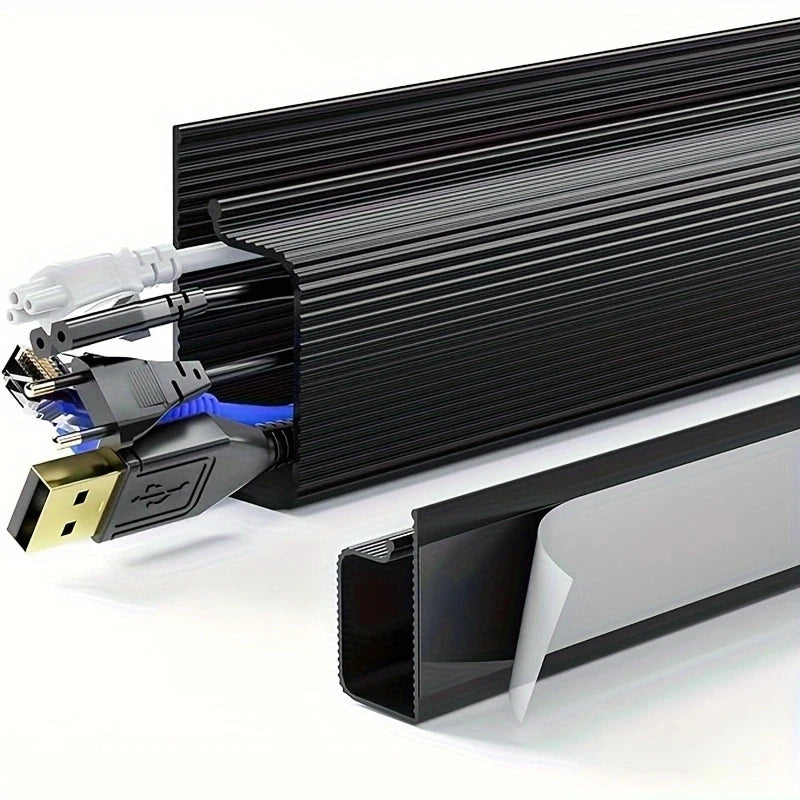 ELMAS Under Desk Cable Management Tray - No Drilling Needed - Al Masam Stationery LLC