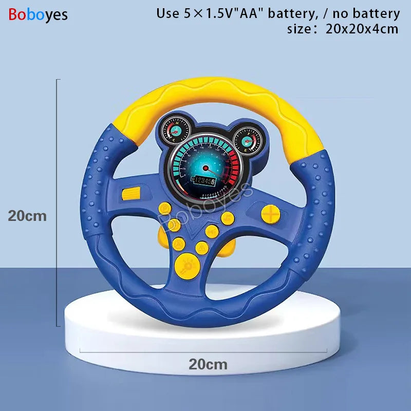 ELMAS Infant Shining Electric Steering Wheel Toy for Kids - Al Masam Stationery LLC