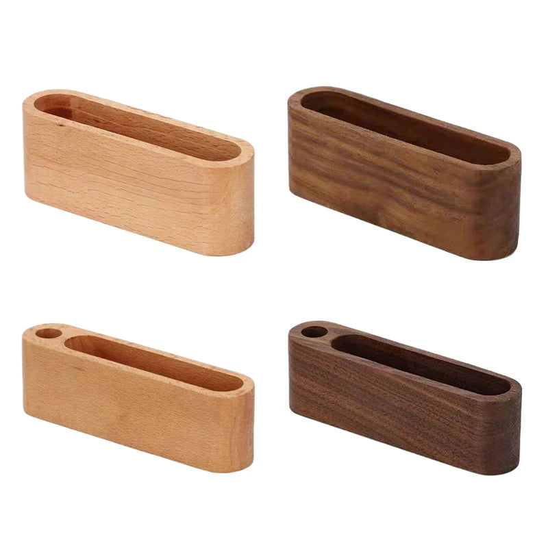 ELMAS Wooden Business Card Holder with Pen & Memo Stand - Al Masam Stationery LLC
