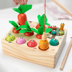 ELMAS Montessori Shape Sorter Carrot Harvest Game Toys