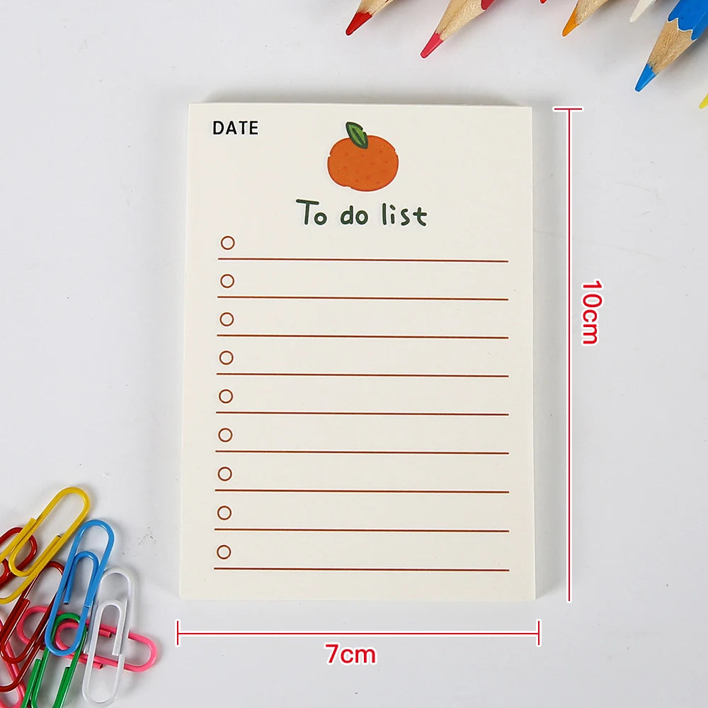 ELMAS Simple Memo Pad Tearable Kawaii Fruit Notes - Al Masam Stationery LLC