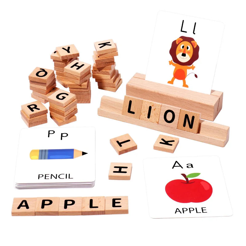 ELMAS Wooden Spelling Word Games for Toddler Learning - Al Masam Stationery LLC