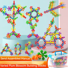 ELMAS Colorful Plum Blossom Building Blocks for Kids