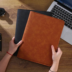 ELMAS Premium A4 Leather Padfolio & Clipboard Organizer