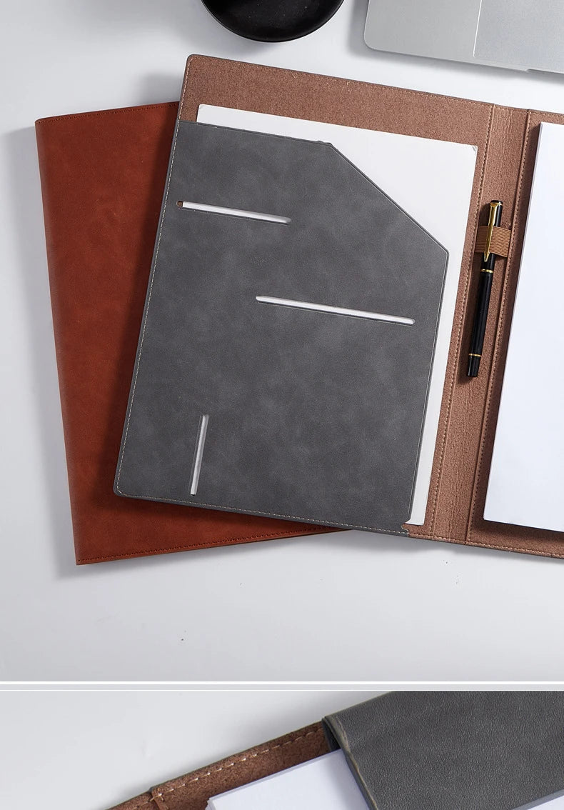 ELMAS A4 Executive Leather Padfolio Organizer Folder - Al Masam Stationery LLC