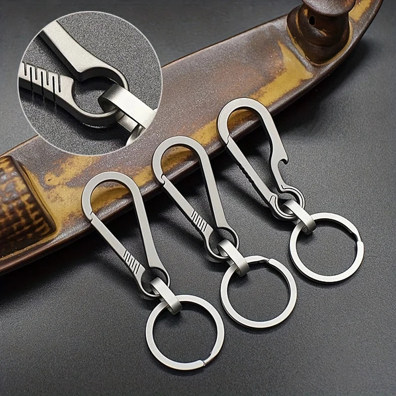 ELMAS Titanium Carabiner Keychain & Bottle Opener - Al Masam Stationery LLC