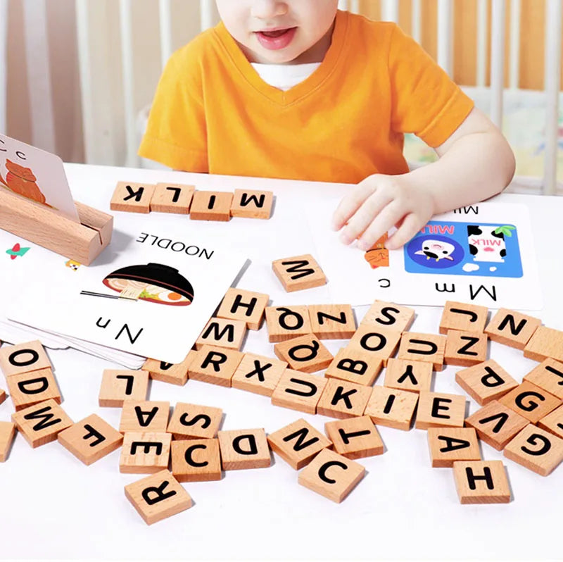 ELMAS Wooden Spelling Word Games for Toddler Learning - Al Masam Stationery LLC