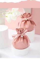 ELMAS Shrinked Leather Candy Bag Wedding Favors Gifts - Al Masam Stationery LLC