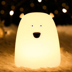 ELMAS Adorable Cat Night Light - 7-Color Touch Lamp