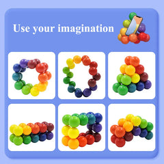 ELMAS Fidget Toy Color Ball 3D Puzzle Montessori Game