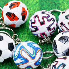 ELMAS Trendy Leather Football Keychain for Sports Lovers