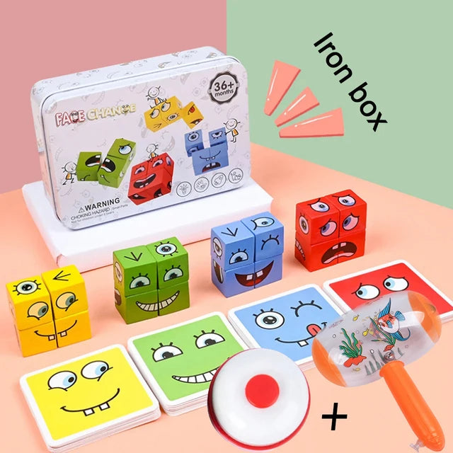 ELMAS Creative Cube Change Blocks Montessori Puzzle Game - Al Masam Stationery LLC