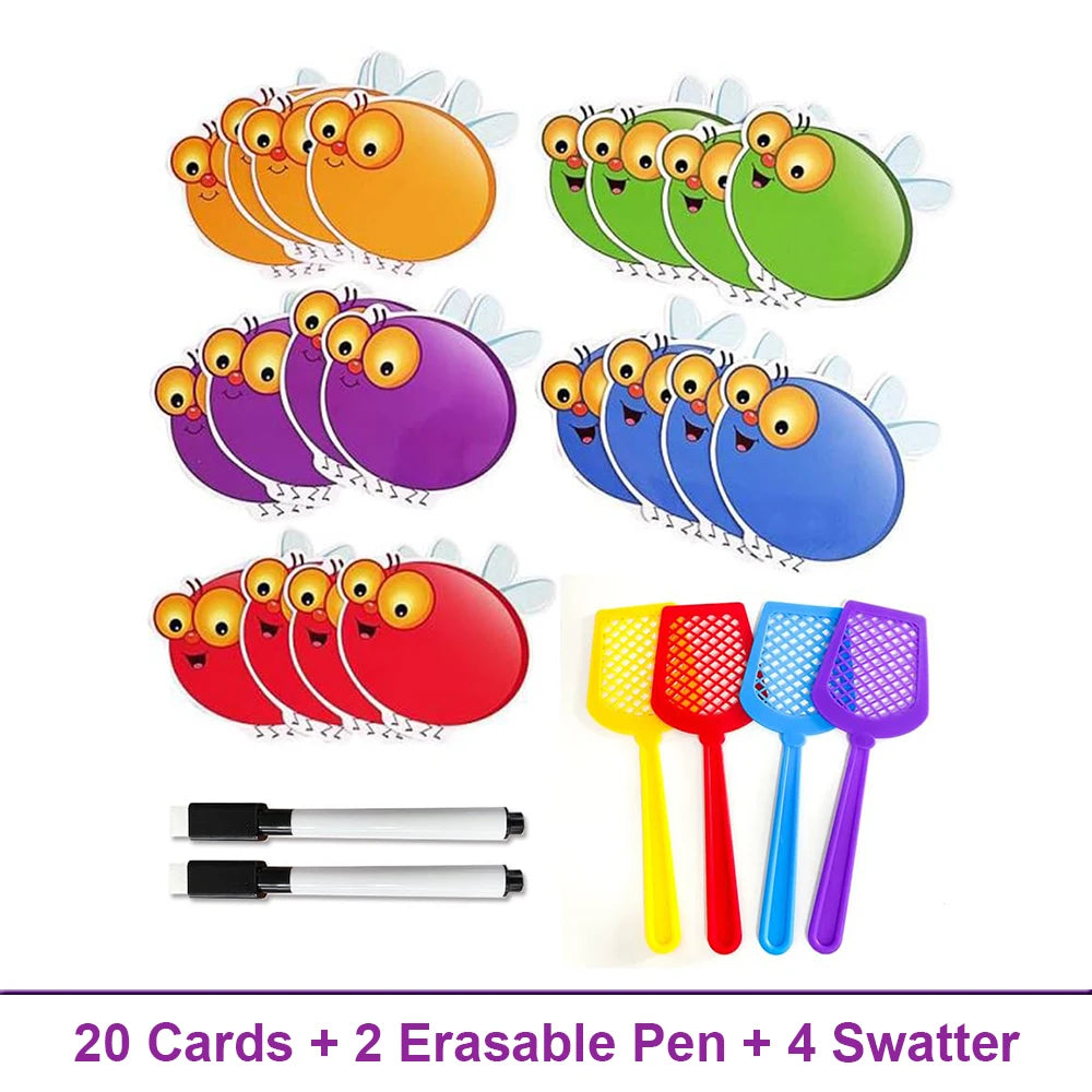 ELMAS Dry Erasable Fly Cards for Montessori Learning - Al Masam Stationery LLC