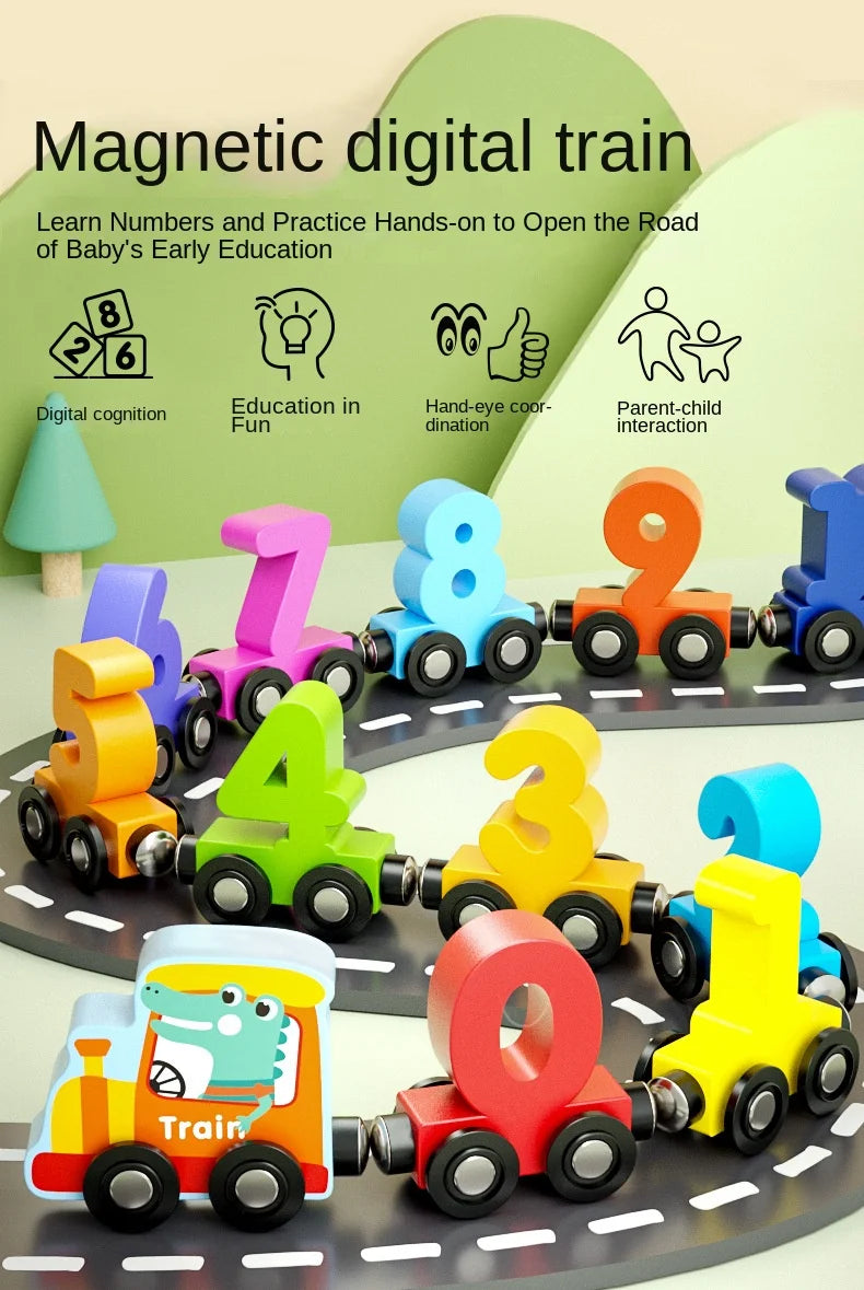 ELMAS: Magnetic Number Train Set for Colorful Learning - Al Masam Stationery LLC