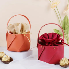 ELMAS Leather Gift Bag With Velvet Candy Box Supplies - Al Masam Stationery LLC