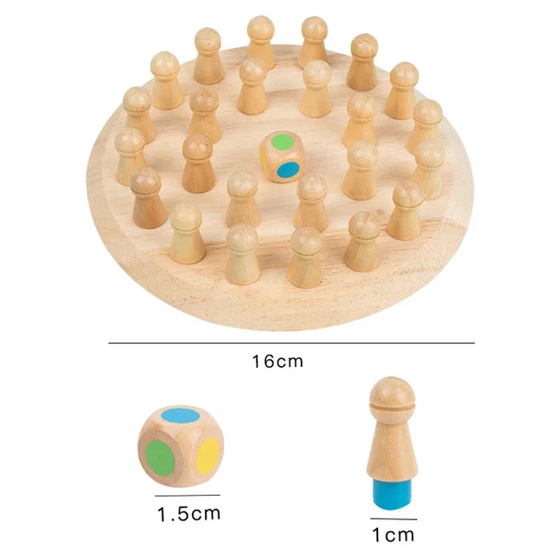 ELMAS Wooden Memory Match Stick Chess Game for Kids - Al Masam Stationery LLC