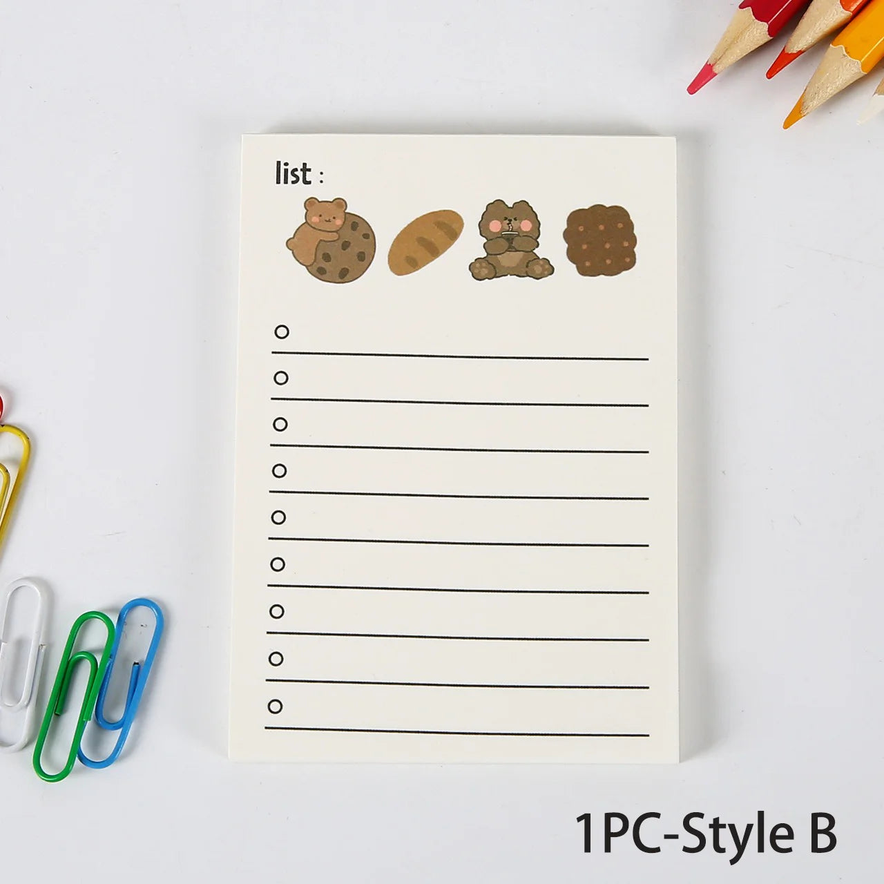 ELMAS Simple Memo Pad Tearable Kawaii Fruit Notes - Al Masam Stationery LLC