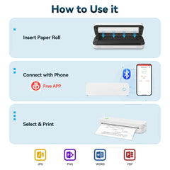 ELMAS Portable Mini Thermal Printer for A4 Tattoo Transfer