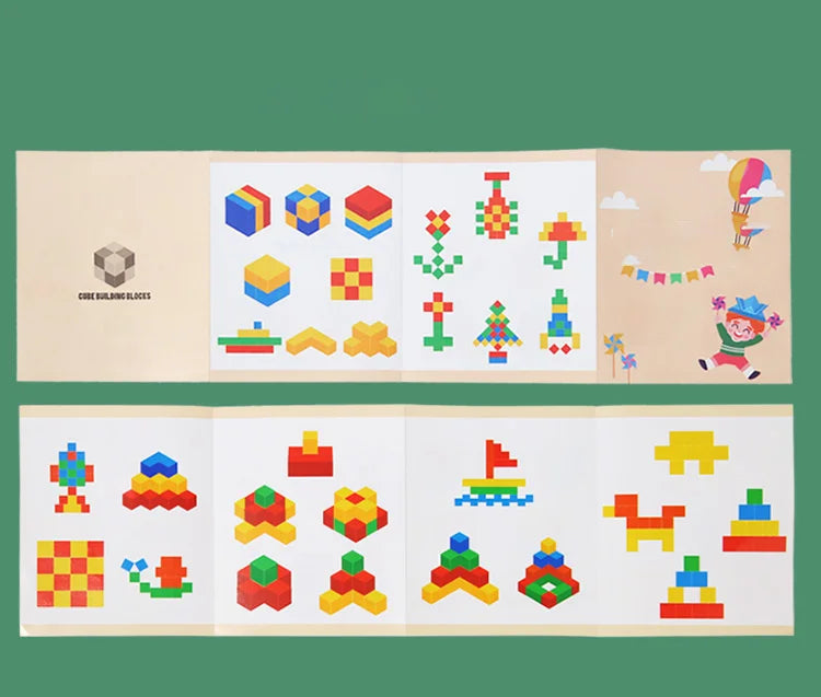 ELMAS Colorful Wooden Building Blocks for Kids - Al Masam Stationery LLC