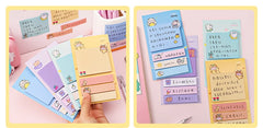 ELMAS Cute Kawaii Animal Sticky Notes & Memo Pad Set