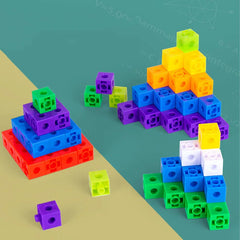 ELMAS 10 Colors Graphics Math Link Cubes Snap Blocks