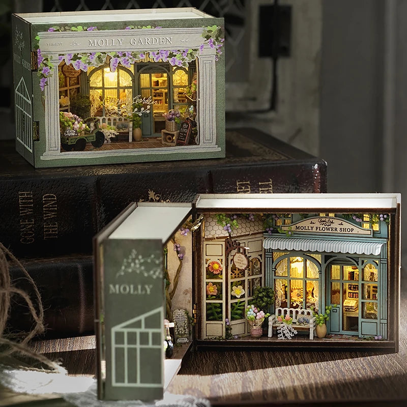 ELMAS Enchanting DIY Mini Dollhouse with LED Lights - Al Masam Stationery LLC