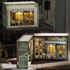 ELMAS Enchanting DIY Mini Dollhouse with LED Lights