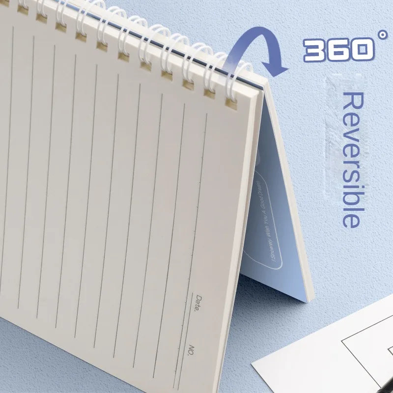 ELMAS A5 Coil Notebook Simple Blue Cute Notebook for Students - Al Masam Stationery LLC