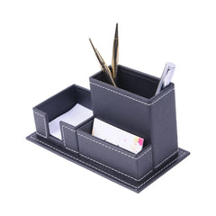 ELMAS 3-in-1 Leather Desk Organizer Set for Office Essentials