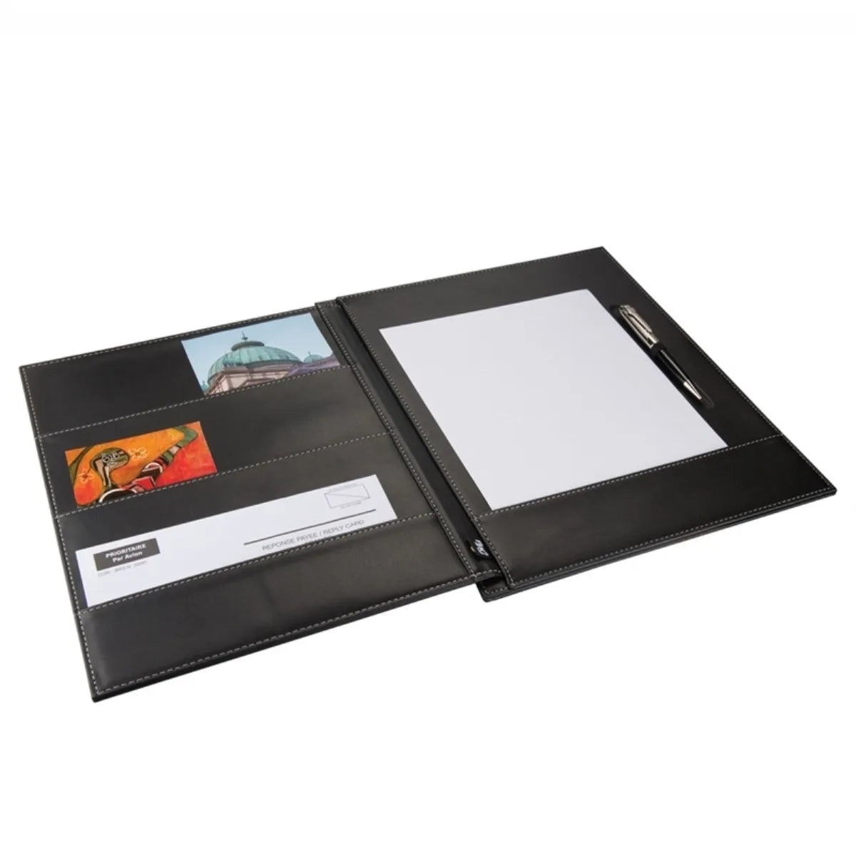 ELMAS Premium Leather Desk Organizer with Signature Pad - Al Masam Stationery LLC