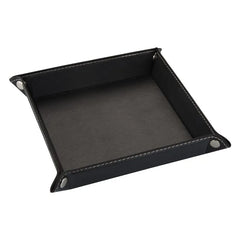 ELMAS Stylish Foldable PU Leather Storage Tray for Essentials