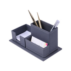 ELMAS 3-in-1 Leather Desk Organizer Set for Office Essentials