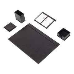 ELMAS Elegant 5-Piece Leather Desk Organizer Set