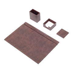 ELMAS Elegant Leather Desk Organizer Set for Office Essentials