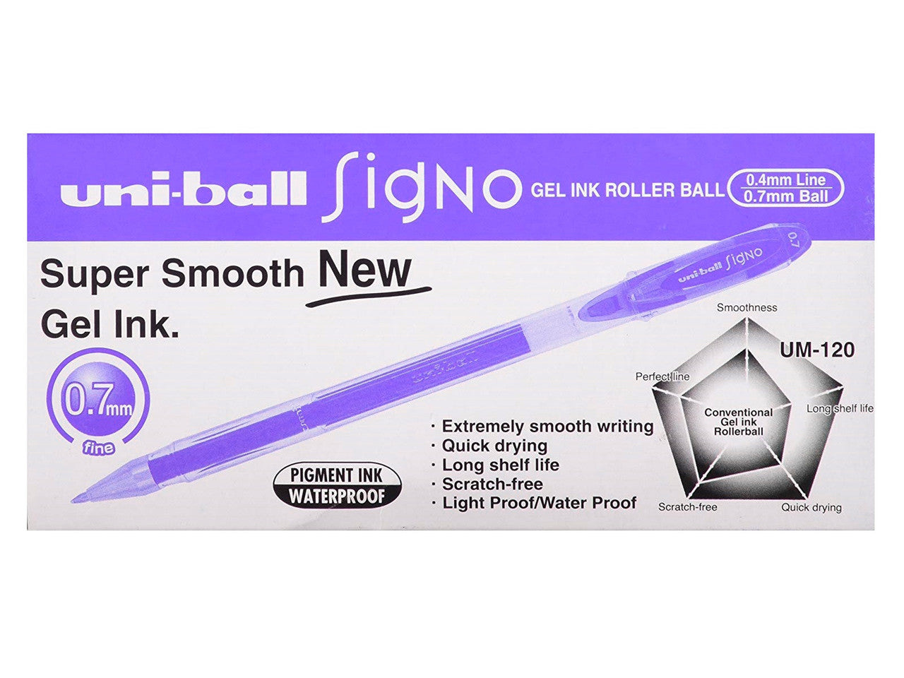 Mitsubishi Uniball Signo Sparkling 0.7mm Violet Pack - Al Masam Stationery LLC Main image