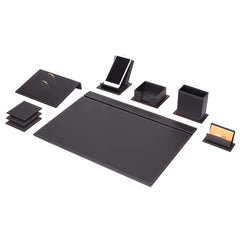 ELMAS Luxury 9-Piece Leather Desk Organizer Set