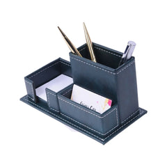 ELMAS 3-in-1 Leather Desk Organizer Set for Office Essentials