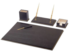 ELMAS Premium Real Leather Desk Organizer Set - 7 Essentials