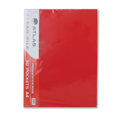 Atlas L Shape Folder A4 120m Red - Al Masam Stationery LLC