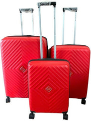 VIP Quad Hard Casing Luggage Trolley 63+99+76cm 3 Pcs Set Red - Al Masam Stationery LLC