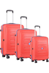 VIP Quad 8 Wheels 21x38x55cm Hard Casing cabin Suitcase Red - Al Masam Stationery LLC