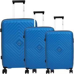 VIP Quad 8 Wheels 44.5x52x66cm Hard Casing Cabin Suitcase Medium Ice Blue - Al Masam Stationery LLC