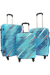 VIP Radiance Printed 4 Wheel Cabin Suitcase 21x38x55cm Blue - Al Masam Stationery LLC