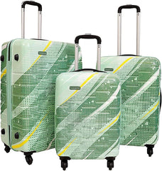 VIP Radiance Printed 4 Wheel Cabin Suitcase 21x38x55cm Green - Al Masam Stationery LLC