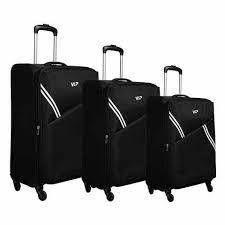 VIP Verona 4 Wheel Soft Trolley 45+69+80 3 Pcs Set Black - Al Masam Stationery LLC