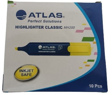 Atlas Yellow Highlighter Pack | Text Marking Pens