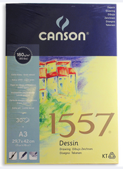 CANSON 1557 DRAWING PAD A3 180 GSM 30 SHEETS