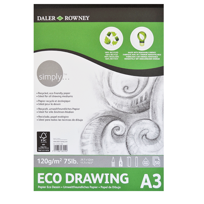 Daler Rowney Simply Drawing Pad Eco A3 - Al Masam Stationery LLC